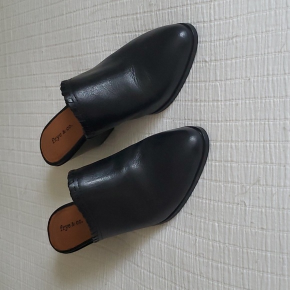 Frye Black Leather Mules, HP PICK ❤️❤️❤️ NEW in BOX NIB - Picture 4 of 12